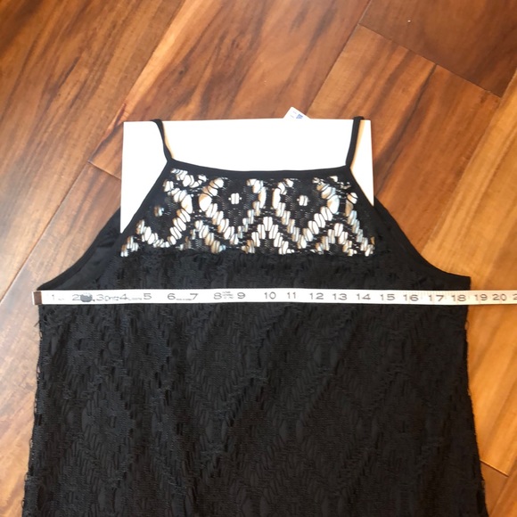 Sleeveless Classic Black Little Lace Top Sundress - Picture 4 of 11